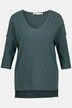 shirt, openingen, V-hals, 3/4-mouwen, biologisch katoen