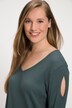 shirt, openingen, V-hals, 3/4-mouwen, biologisch katoen