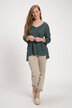 shirt, openingen, V-hals, 3/4-mouwen, biologisch katoen