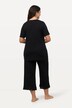 Pyjama en modal mélangé, T-shirt à manches courtes, broderie ajourée
