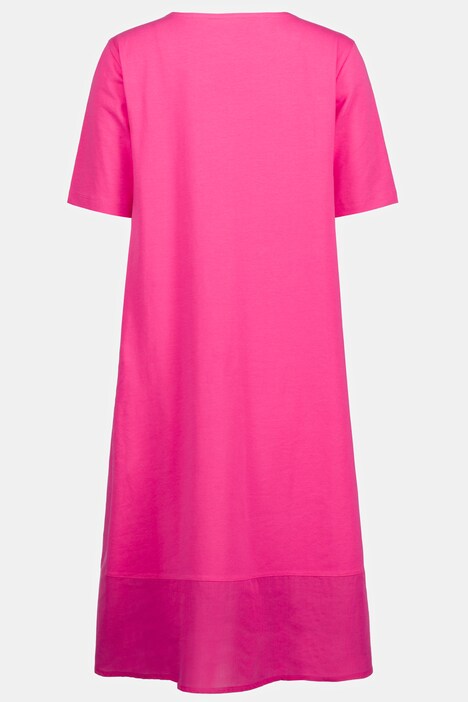 Kleid, A-Linie, Rundhalsausschnitt, Halbarm, Taschen