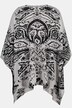 Gebreide poncho, paisley, veiligheidsspeld