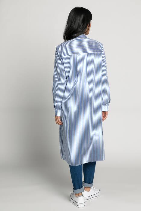 Longbluse, Identity, Streifen, Hemdkragen, Langarm