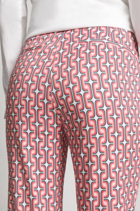 Hose, Identity, Satin, gemustert, weites, gerades Bein