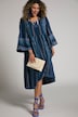 Caftan, ethnique, ligne A, encolure tunisienne, manches 3/4