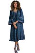 Kaftan, etno vzor, A střih, tunikový výstřih, 3/4 rukávy