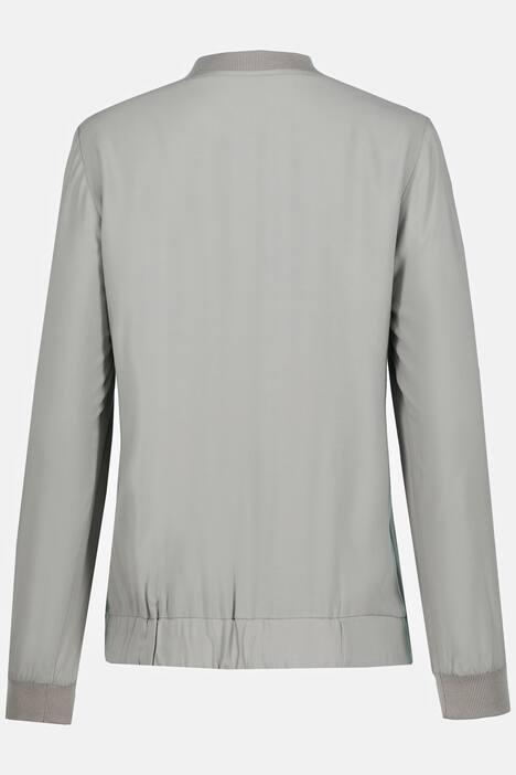 Wendeblouson, uni / Wellenmuster, Rundhals, Langarm