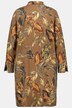 Robe en lin, motif, col chemise, manches longues