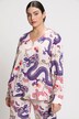 Bluse, Drachen, Zipper, V-Ausschnitt, Langarm