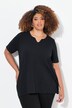 T-shirt manches courtes et col tunisien, coupe évasée