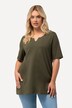 T-shirt, A-lijn, tuniekhals, korte mouw