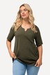 T-shirt, A-lijn, tuniekhals, korte mouw