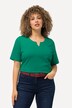 T-shirt, A-lijn, tuniekhals, korte mouw