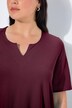 T-shirt, A-lijn, tuniekhals, korte mouw