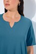 Camiseta, forma en A, cuello de túnica, media manga
