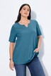 Camiseta, forma en A, cuello de túnica, media manga