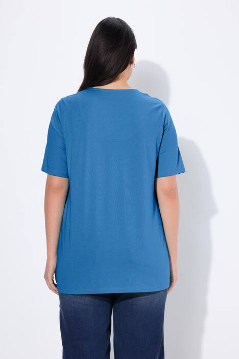 T-Shirt, A-Linie, Tunika-Ausschnitt, Halbarm