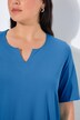 Camiseta, forma en A, cuello de túnica, media manga