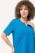 T-shirt manches courtes et col tunisien, coupe évasée