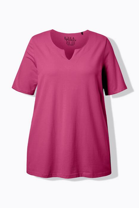 T-Shirt, A-Linie, Tunika-Ausschnitt, Halbarm