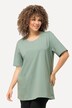 T-shirt en coton bio. Col rond et manches courtes. Coupe évasée