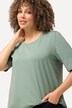 T-shirt en coton bio. Col rond et manches courtes. Coupe évasée