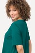 T-shirt en coton bio. Col rond et manches courtes. Coupe évasée