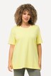 T-shirt en coton bio. Col rond et manches courtes. Coupe évasée