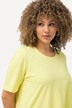 T-shirt en coton bio. Col rond et manches courtes. Coupe évasée