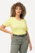T-shirt en coton bio. Col rond et manches courtes. Coupe évasée