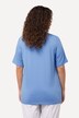 T-shirt en coton bio. Col rond et manches courtes. Coupe évasée
