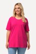 T-shirt en coton bio. Col rond et manches courtes. Coupe évasée