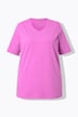 T-shirt, A-form, V-udskæring, korte ærmer