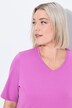T-shirt, A-form, V-udskæring, korte ærmer