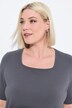 T-shirt, A-form, firkantet udskæring, korte ærmer