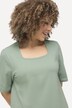 T-shirt, A-form, firkantet udskæring, korte ærmer