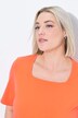 T-shirt, A-form, firkantet udskæring, korte ærmer