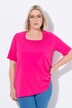T-shirt, A-lijn, carré-halslijn, korte mouwen
