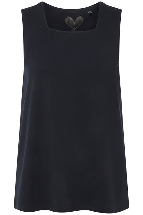 Basic top, A střih, hranatý výstřih, bez rukávů