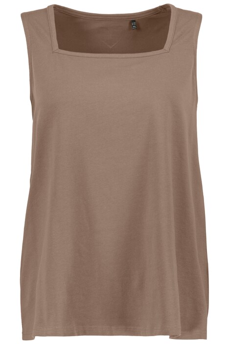 Basic top, A střih, hranatý výstřih, bez rukávů