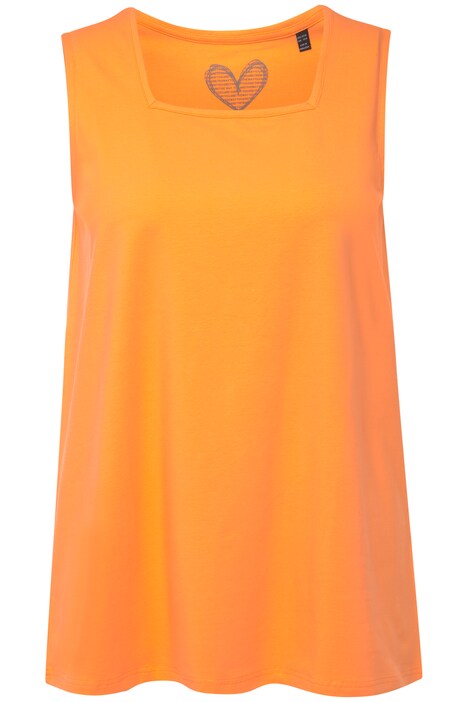 Basic top, A střih, hranatý výstřih, bez rukávů