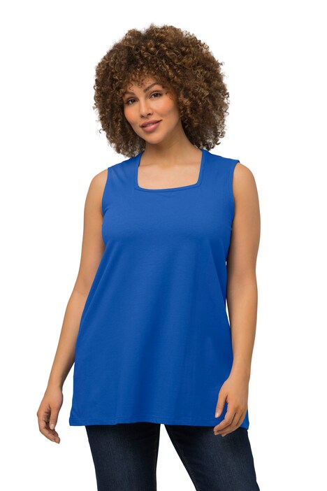 Basic top, A střih, hranatý výstřih, bez rukávů