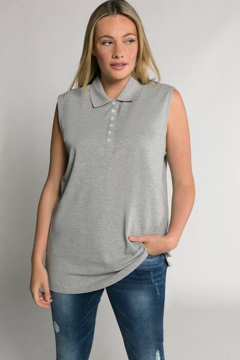 Top-polo, Regular, cuello de polo, sin mangas
