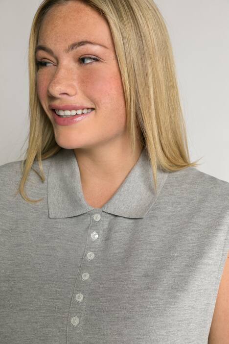 Top-polo, Regular, cuello de polo, sin mangas
