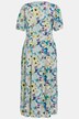 Robe, tenue traditionnelle bavaroise, fleurs, col rond, manches courtes, lin mélangé