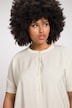 Chemisier en lyocell, pois, oversize, col rond, manches mi-longues