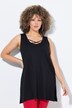 Strap Accent Scoop Neck Cotton Tank Knit Tunic