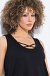 Strap Accent Scoop Neck Cotton Tank Knit Tunic