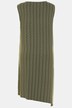 Robe midi, palmiers, silhouette A, col rond, sans manches