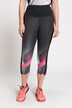Capri-leggings, sideinnfellinger, lommer, elastisk linning